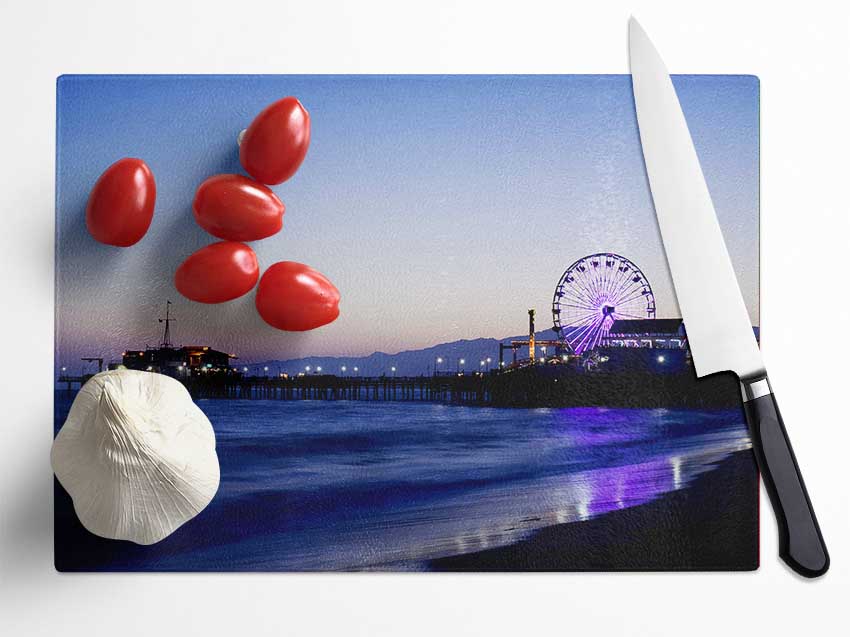 Ocean Pier Moonlight Glass Chopping Board