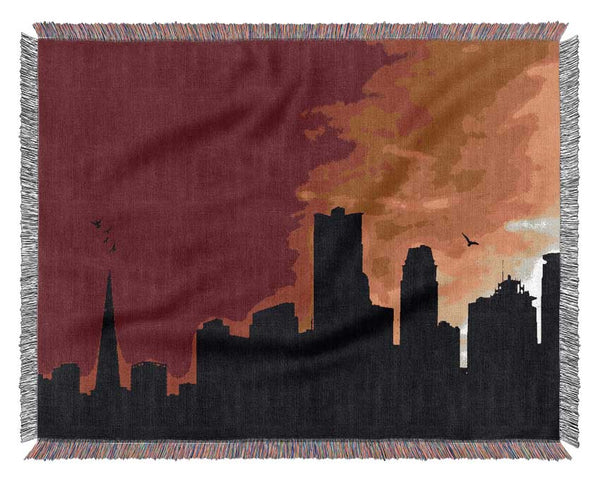 Orange City Sky Woven Blanket