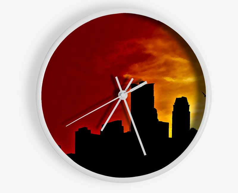 Orange City Sky Clock - Wallart-Direct UK