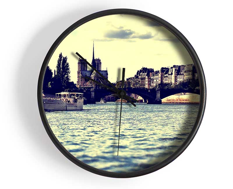 Paris On The Water Clock - Wallart-Direct UK