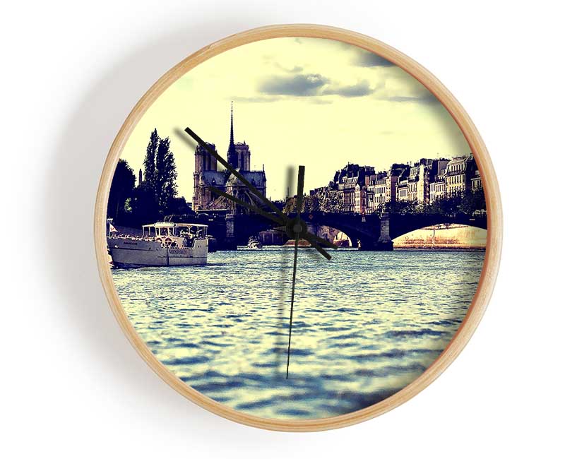 Paris On The Water Clock - Wallart-Direct UK