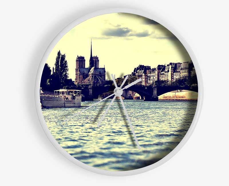 Paris On The Water Clock - Wallart-Direct UK