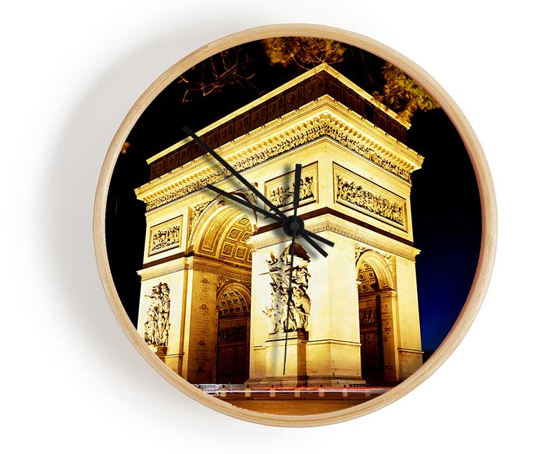 Paris Arc De Triomphe Night Glow Clock - Wallart-Direct UK