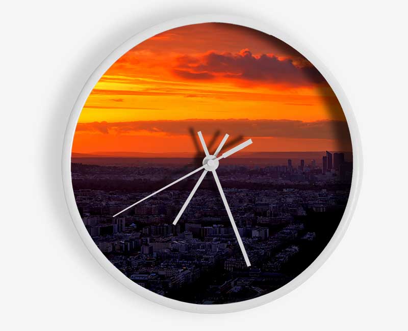 Paris At Dawn Clock - Wallart-Direct UK