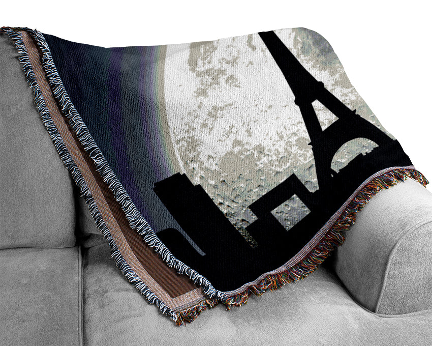 Paris By Moonlight Woven Blanket