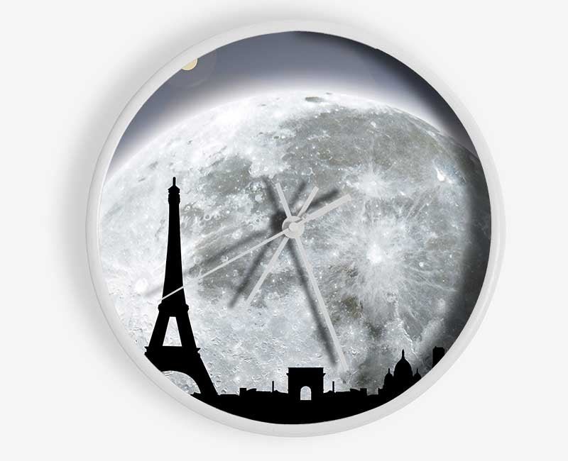 Paris By Moonlight Clock - Wallart-Direct UK