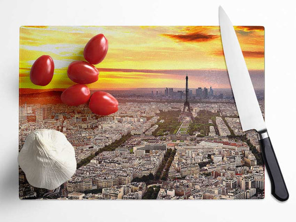 Paris City Glass Chopping Board