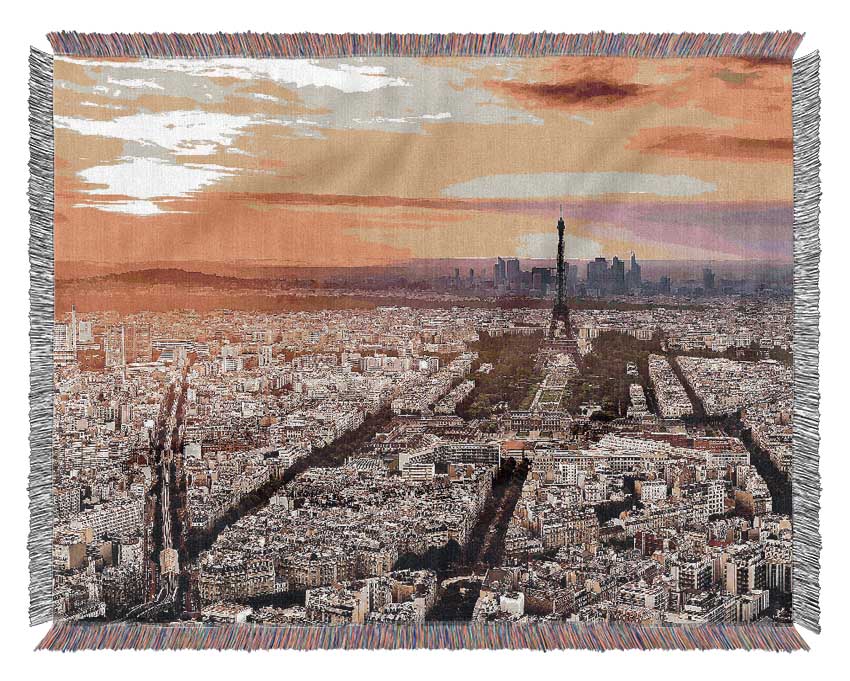 Paris City Woven Blanket