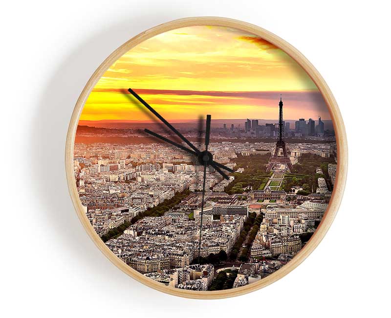 Paris City Clock - Wallart-Direct UK