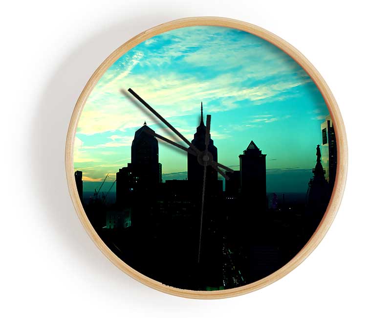 Philadelphia Usa Clock - Wallart-Direct UK