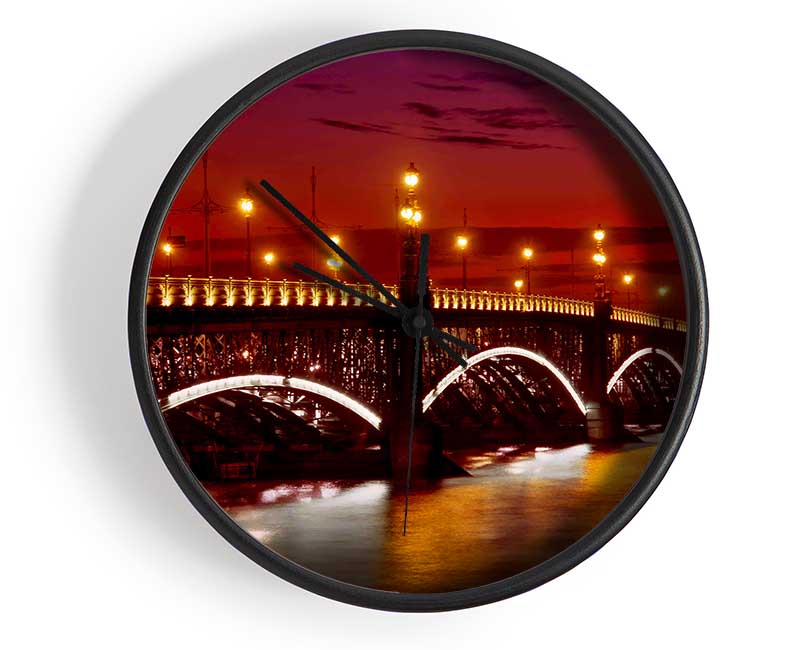 Prague Bridge Glow Clock - Wallart-Direct UK