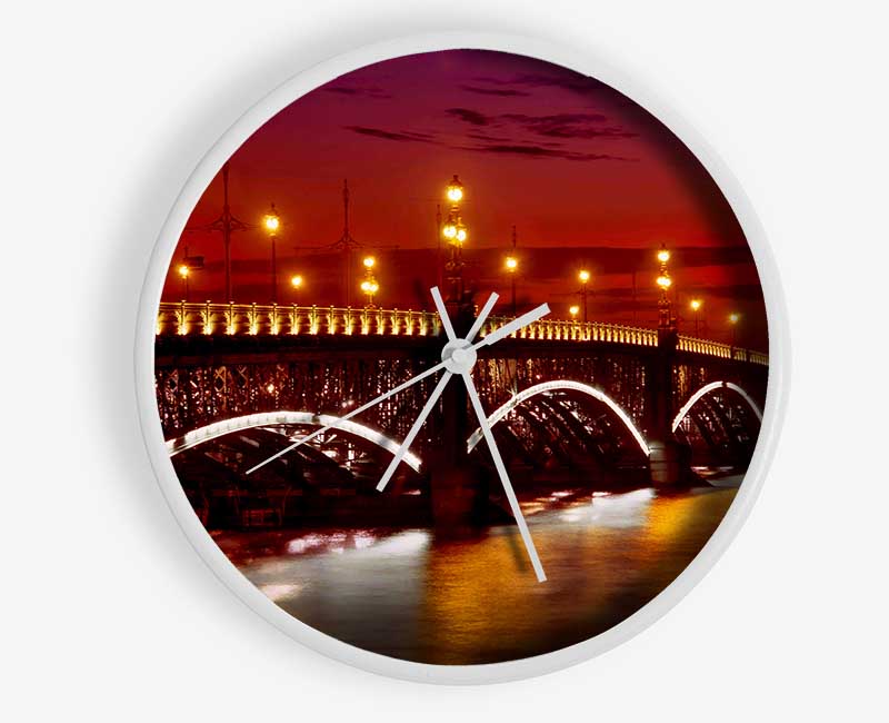 Prague Bridge Glow Clock - Wallart-Direct UK