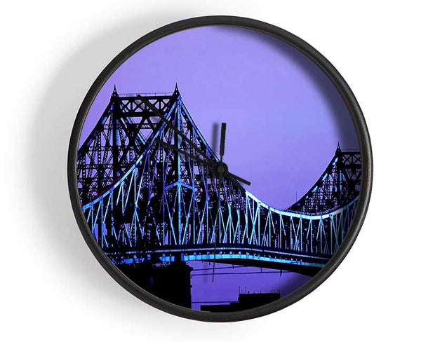 Purple Bridge Clock - Wallart-Direct UK