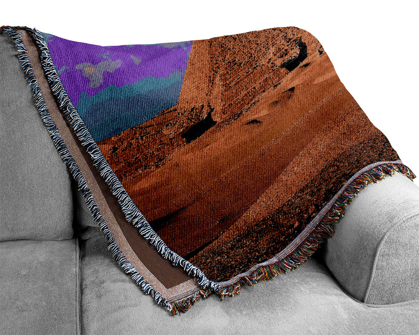 Pyramids Of Giza Egypt Woven Blanket