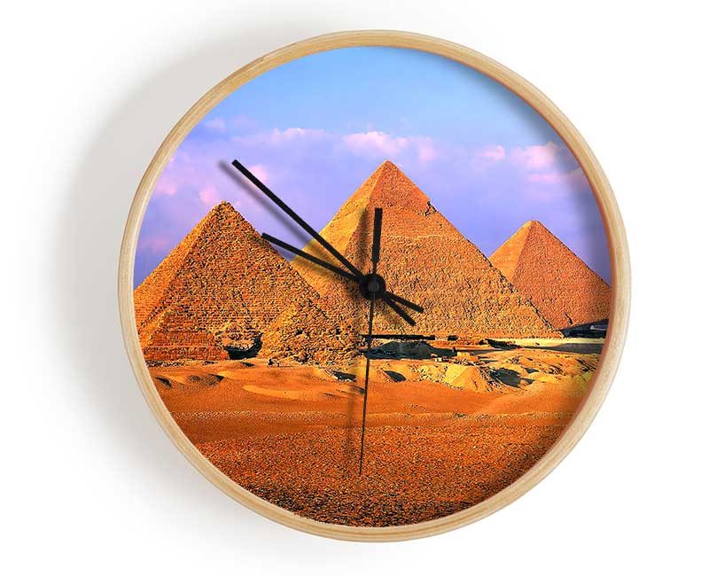 Pyramids Of Giza Egypt Clock - Wallart-Direct UK