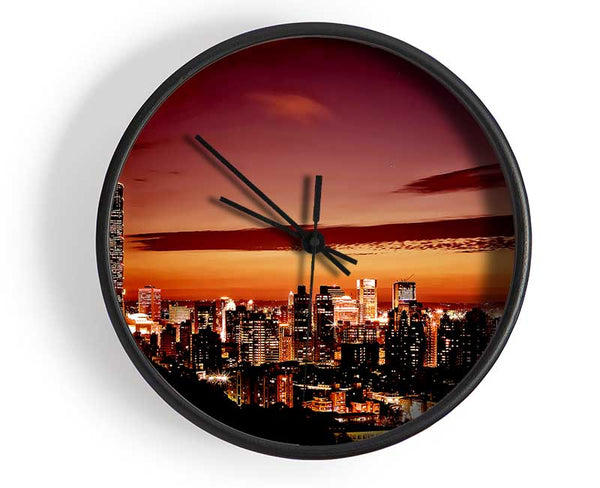 Radio Tower Beacon City Clock - Wallart-Direct UK