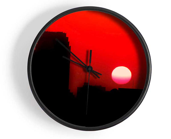 Red City Sundown Clock - Wallart-Direct UK