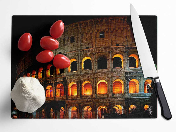 Roman Colosseum Glass Chopping Board