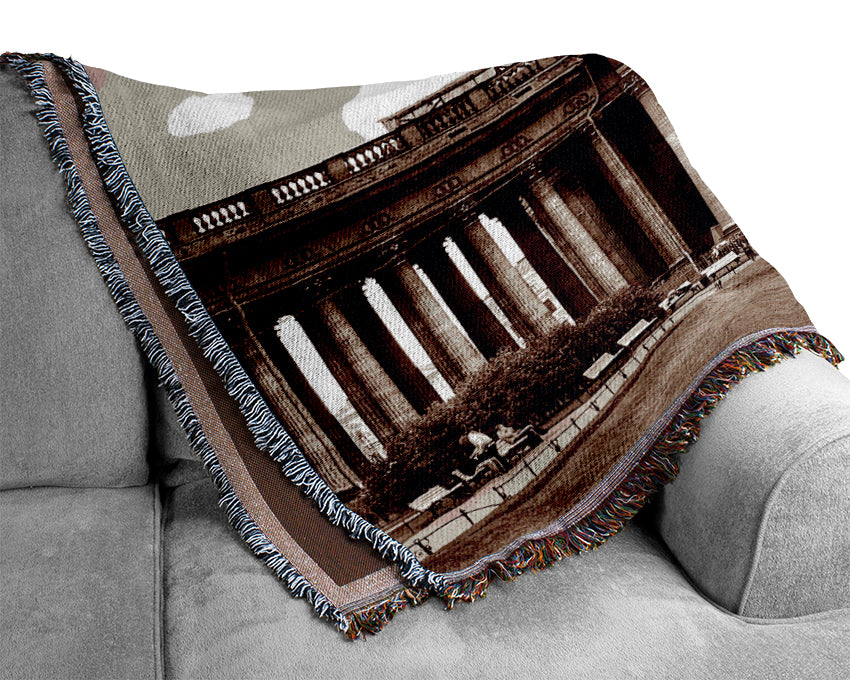 Rome Brown Woven Blanket