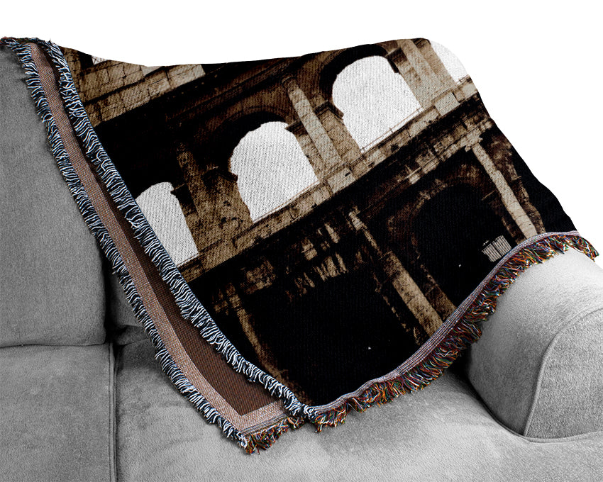 Rome The Colosseum Woven Blanket