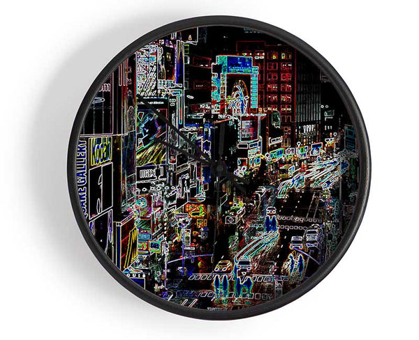 Rush Hour Psychedelic Clock - Wallart-Direct UK