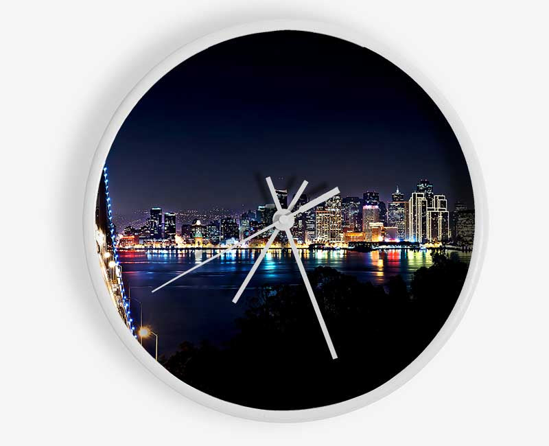 San Francisco At Night Clock - Wallart-Direct UK