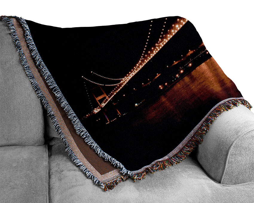 San Francisco Bridge Reflections Woven Blanket