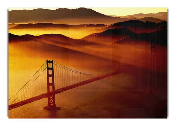 San Francisco Golden Gate Bridge Morgen Nebel Architektur Kann