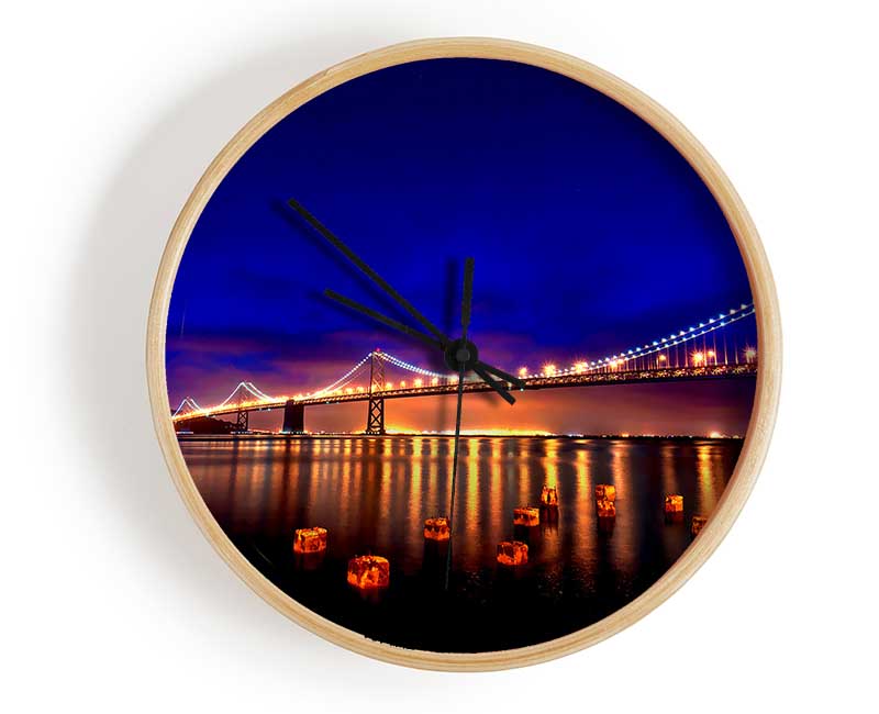 San Francisco Nights Clock - Wallart-Direct UK