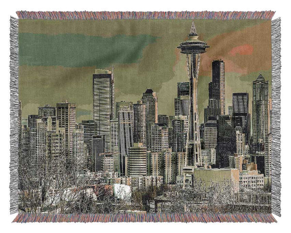 Seattle Tower Woven Blanket