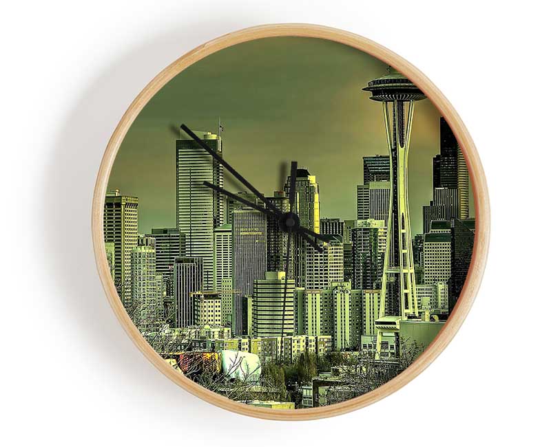 Seattle Tower Clock - Wallart-Direct UK