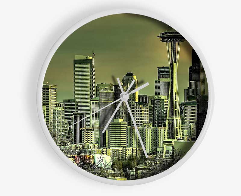 Seattle Tower Clock - Wallart-Direct UK