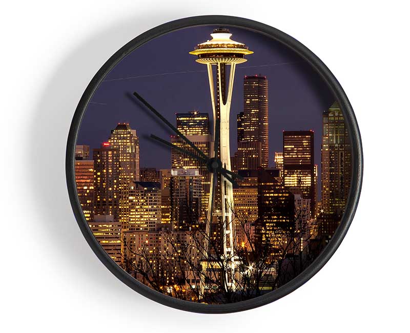 Seattle Washington Clock - Wallart-Direct UK