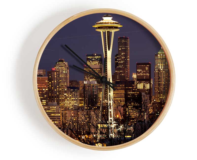 Seattle Washington Clock - Wallart-Direct UK