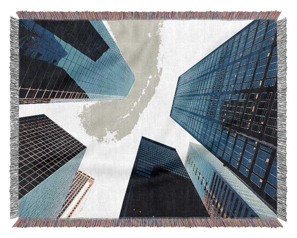 Skyscraper Skies Woven Blanket