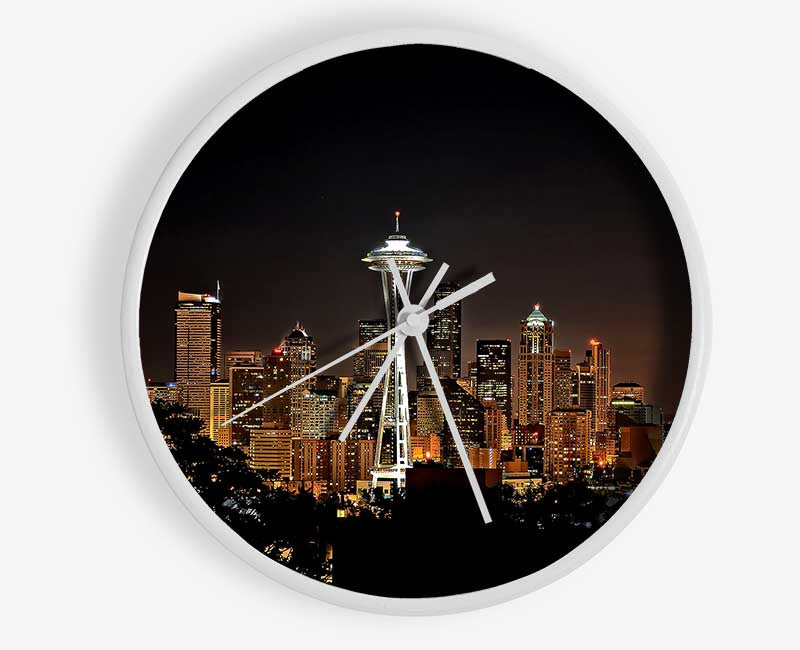 Spectacular Seattle Clock - Wallart-Direct UK