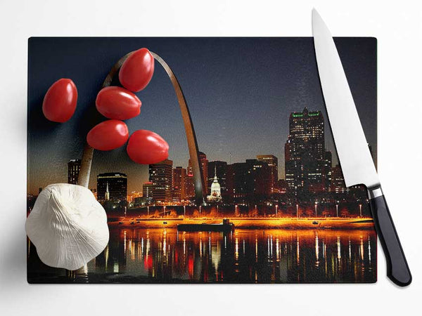 St Louis Missouri Glass Chopping Board