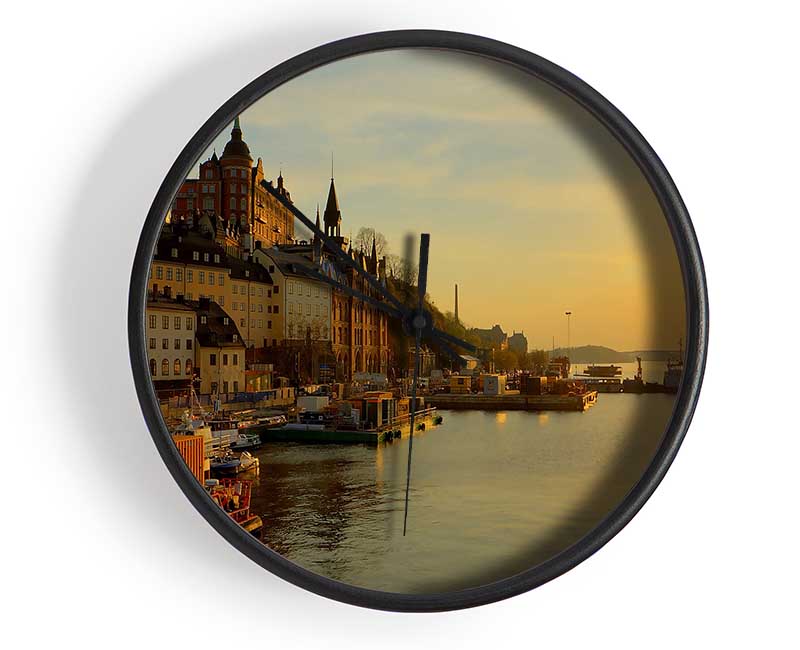 Stockholm Sweden Clock - Wallart-Direct UK