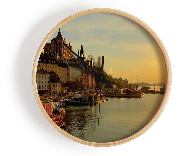 Stockholm Sweden Clock - Wallart-Direct UK