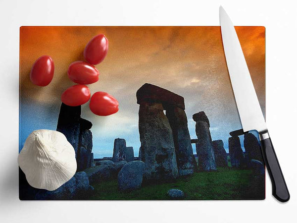 Stonehenge At First Morning Light Glass Chopping Board