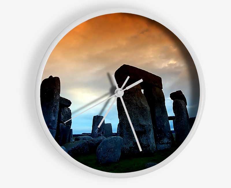 Stonehenge At First Morning Light Clock - Wallart-Direct UK