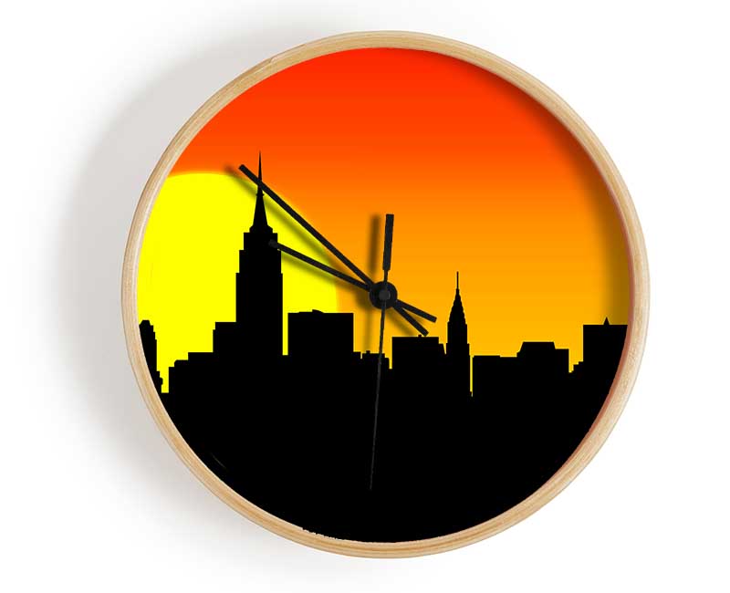 Sunrise New York City Clock - Wallart-Direct UK