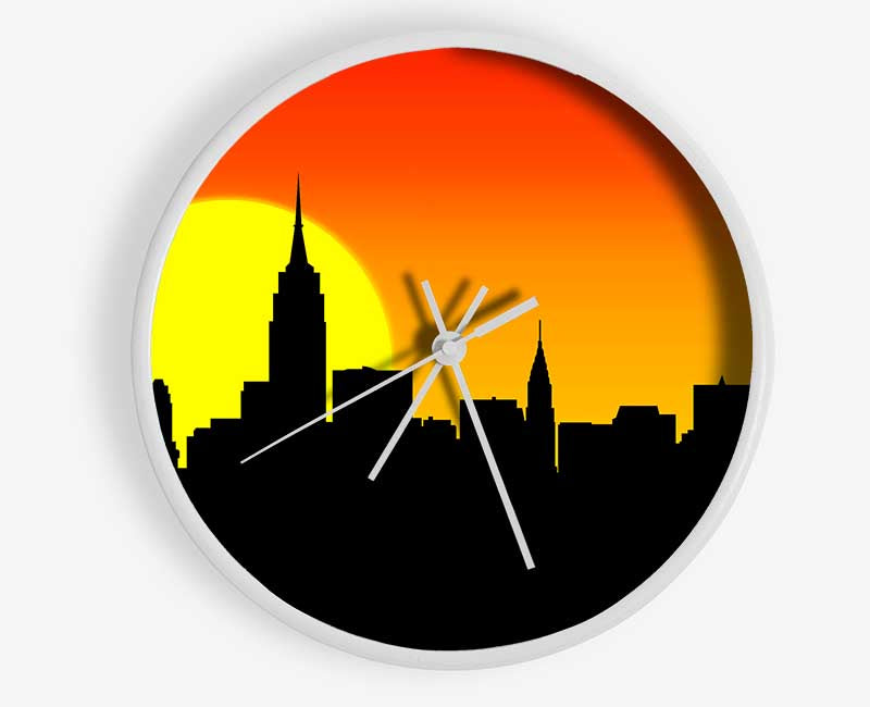 Sunrise New York City Clock - Wallart-Direct UK