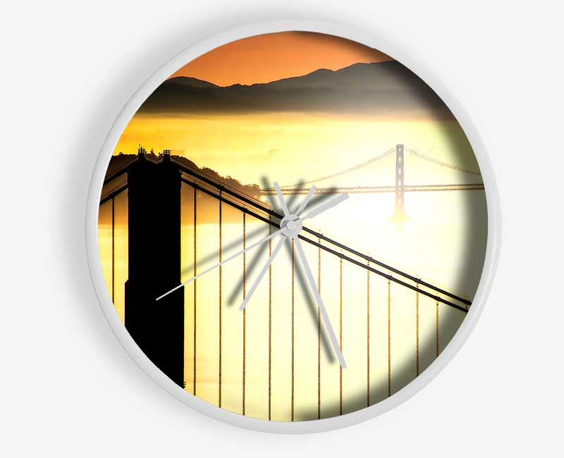 Sunrise Over San Francisco Bay Clock - Wallart-Direct UK