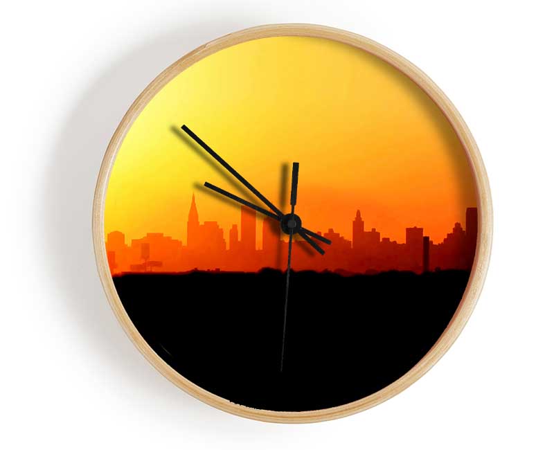 Sunrise Over The City Clock - Wallart-Direct UK