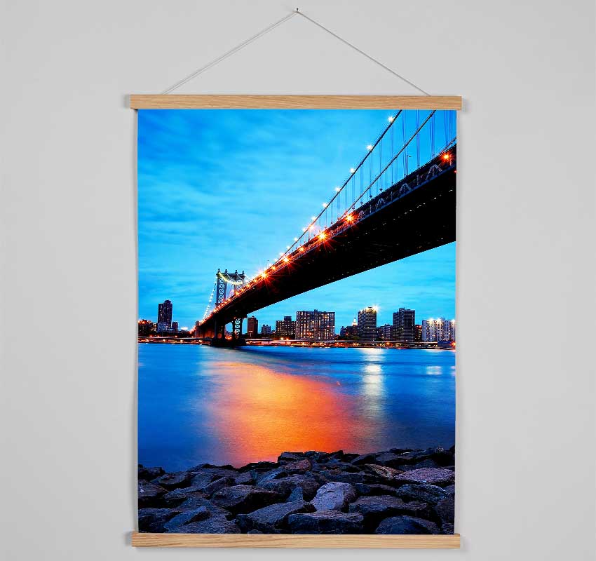 Sunset Harbour Bridge Hanging Poster - Wallart-Direct UK