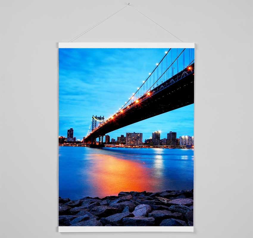 Sunset Harbour Bridge Hanging Poster - Wallart-Direct UK