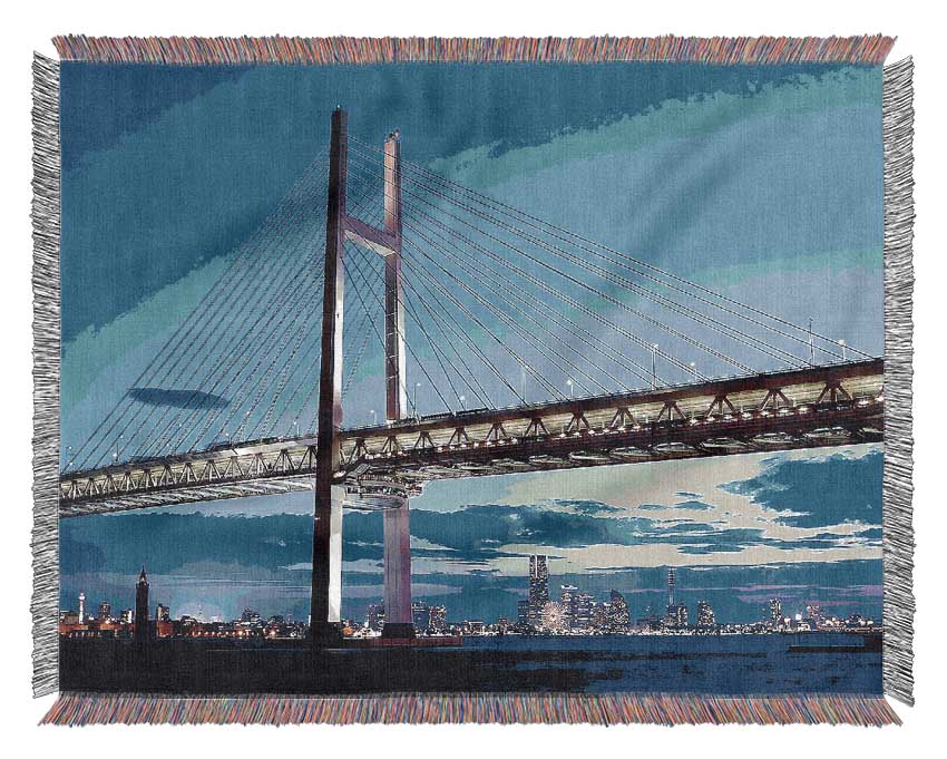 Suspension Bridge Nights Woven Blanket