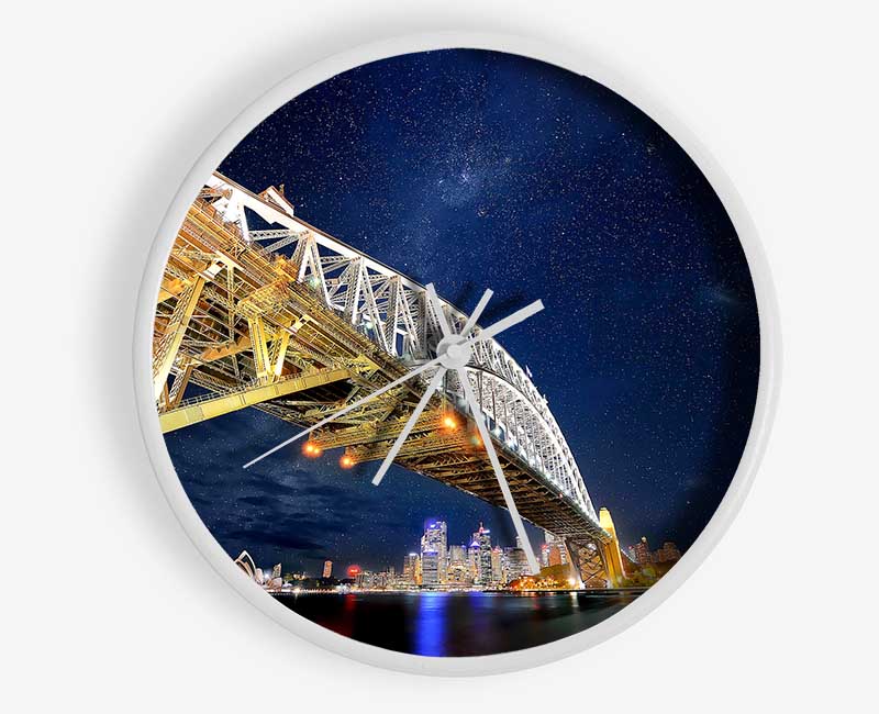 Sydney Bridge Nights Clock - Wallart-Direct UK