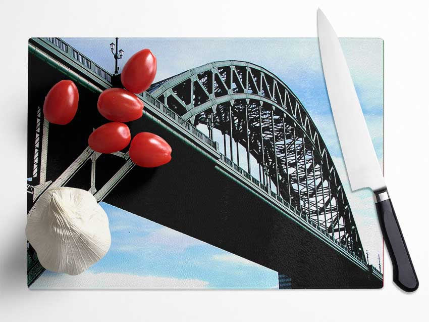 Sydney Harbour Bridge Close-Up Glass Chopping Board